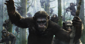 Caesar (Andi Serkis) is the leader of a tribe of apes in "Dawn of the Planet of the Apes". 