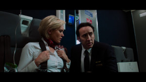 Hattie Durham (Nickey Whelan) and Rayford Steele (Nicolas Cage) prepare for the Rapture in "Left Behind".