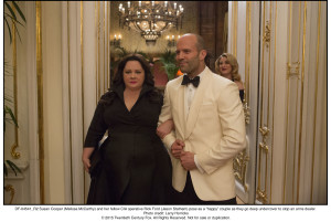 Susan Cooper (Melissa McCarthy) and Rick Ford (Jason Statham) are one of the most dysfunctional undercover couples ever. Photo by Larry Horricks.