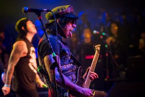 Guitarist Kevin "Thrasher" Gruft and front man Craig Mabbitt captivate a Masquerade audience. Photo by Kevin Mayfield.